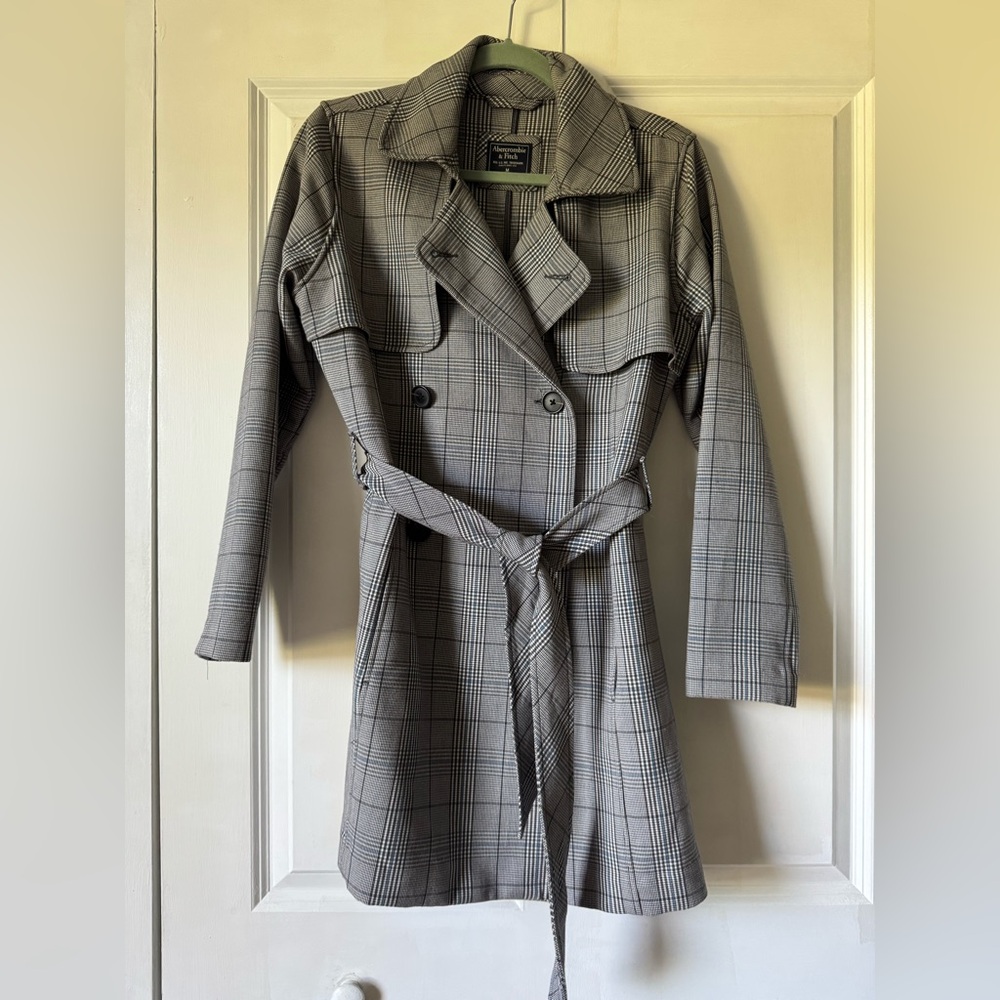 Plaid Double-Breasted Abercrombie Coat (M)